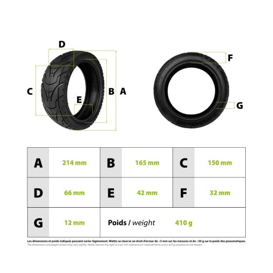 Pneu 8,5x3 route Dualtron mini 3