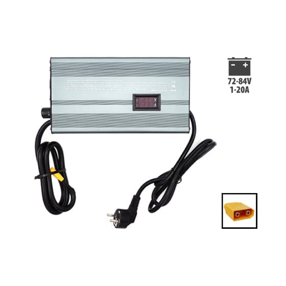 Chargeur 72v-84V Reglable 1-20 A Prise XT90