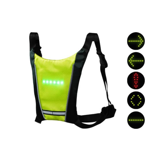 Gilet signaletique LED avec telecommande couleur jaune