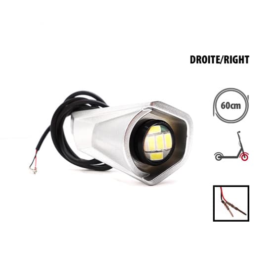Plastique avant droite avec LED Blanc Dualtron Togo