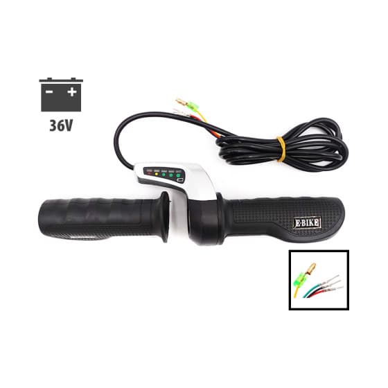 Poignée Accelerateur Draisienne 36V Indicateur Batterie